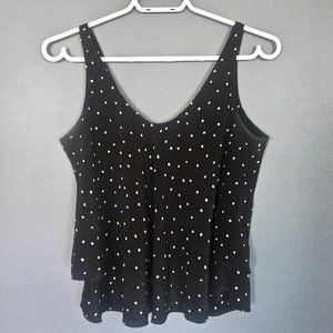 Polka Dot Silk Aritzia Tank Top